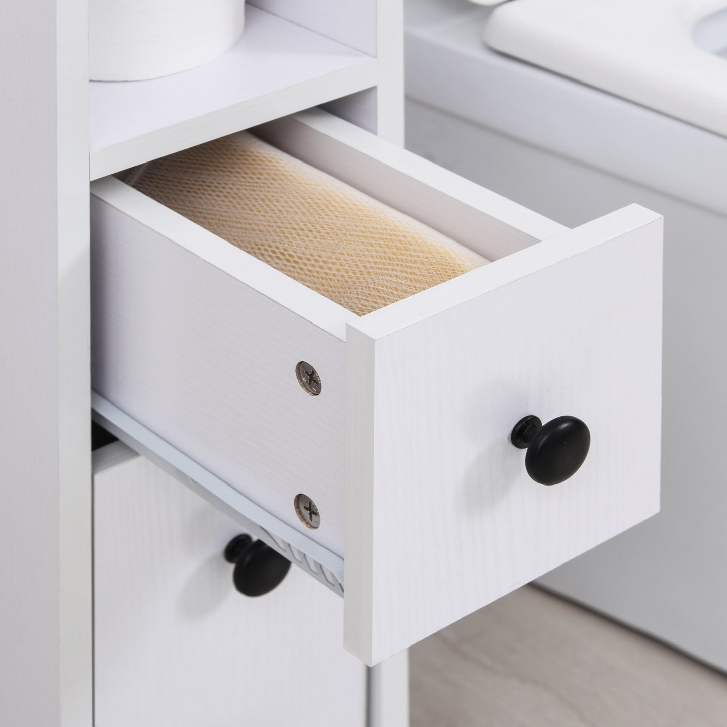 kleankin Slimline Bathroom Storage Cabinet - White