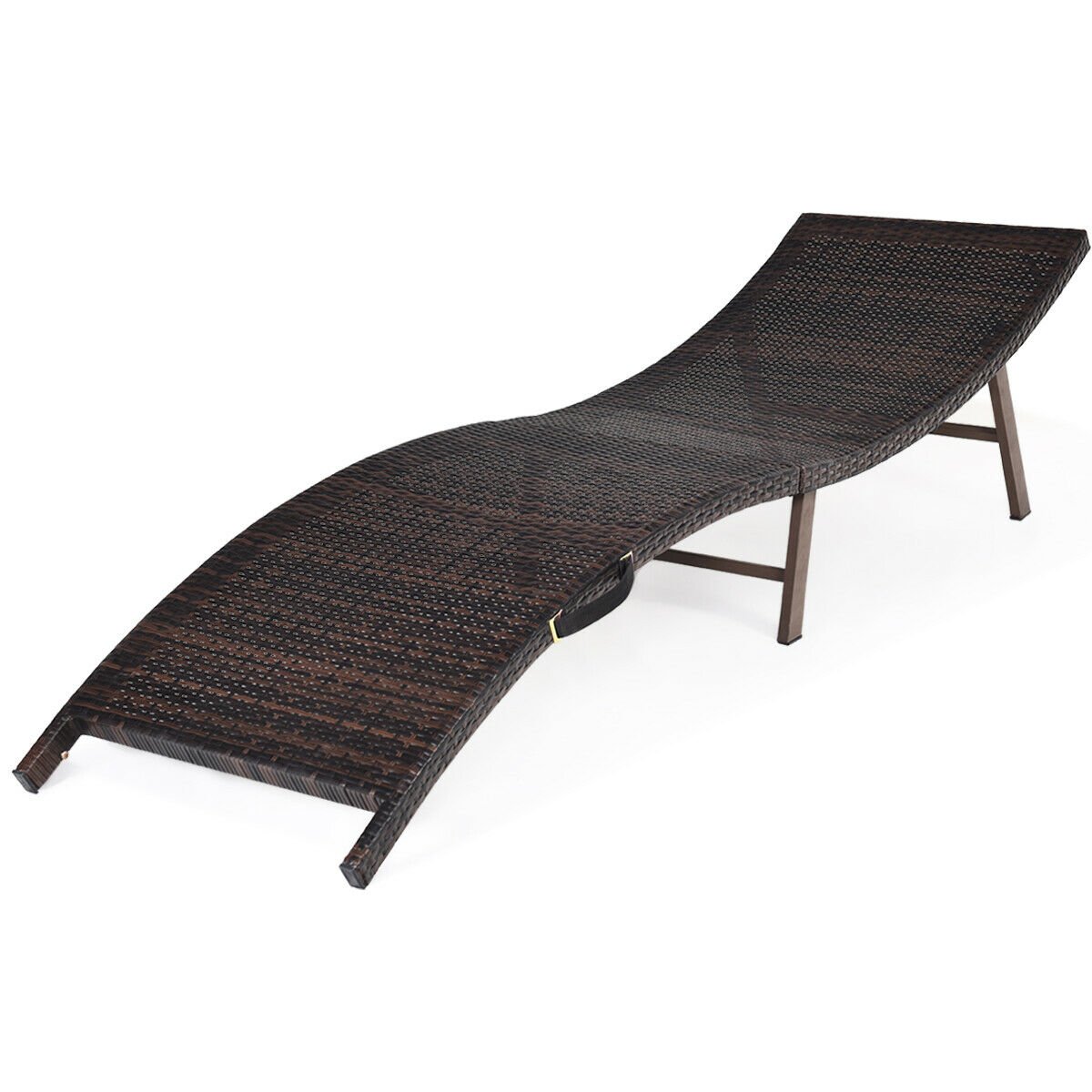 2PCS Folding Chaise Lounge Double-sided Cushioned