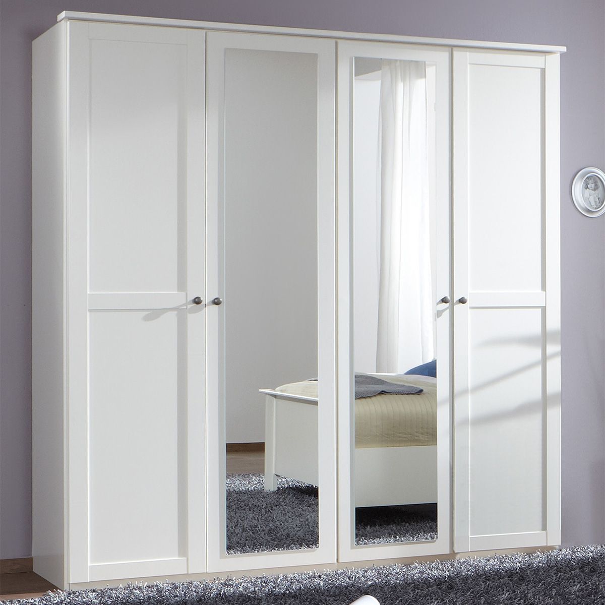 CONWAY 4 Door Wardrobe White 180cm