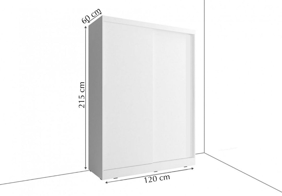 Arti 6 - 2 Sliding Door Wardrobe 120cm