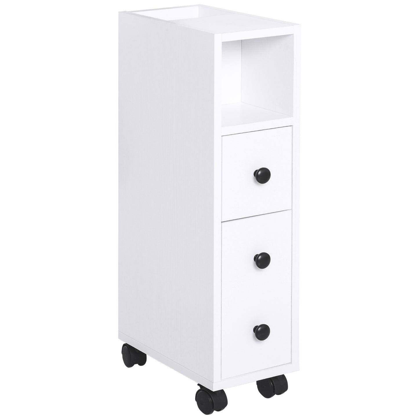 kleankin Slimline Bathroom Storage Cabinet - White