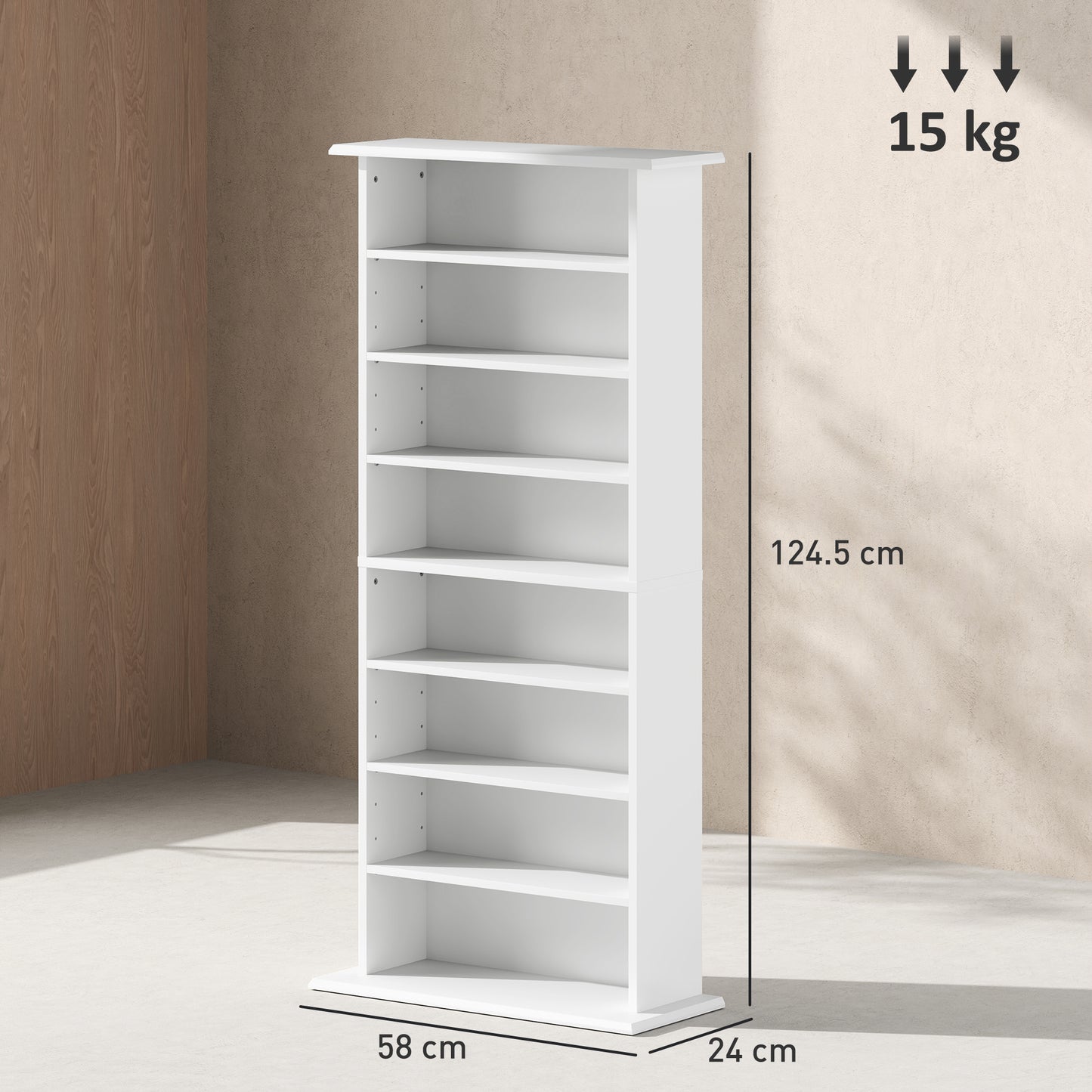 HOMCOM 360 CD Storage Unit - White