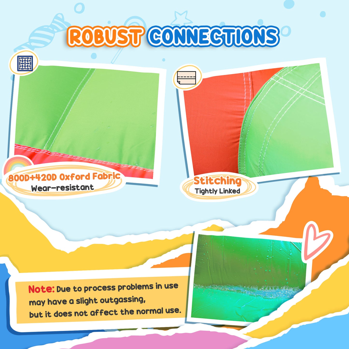 Outsunny Kids Bounce Castle Inflatable Trampoline Slide Pool Basket for Kids Age 3-10, 3 x 2.75 x 2.1m