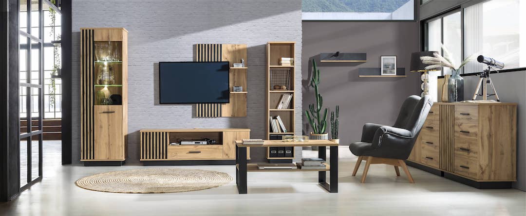 Lamelo LA2 Tall Display Cabinet 60cm