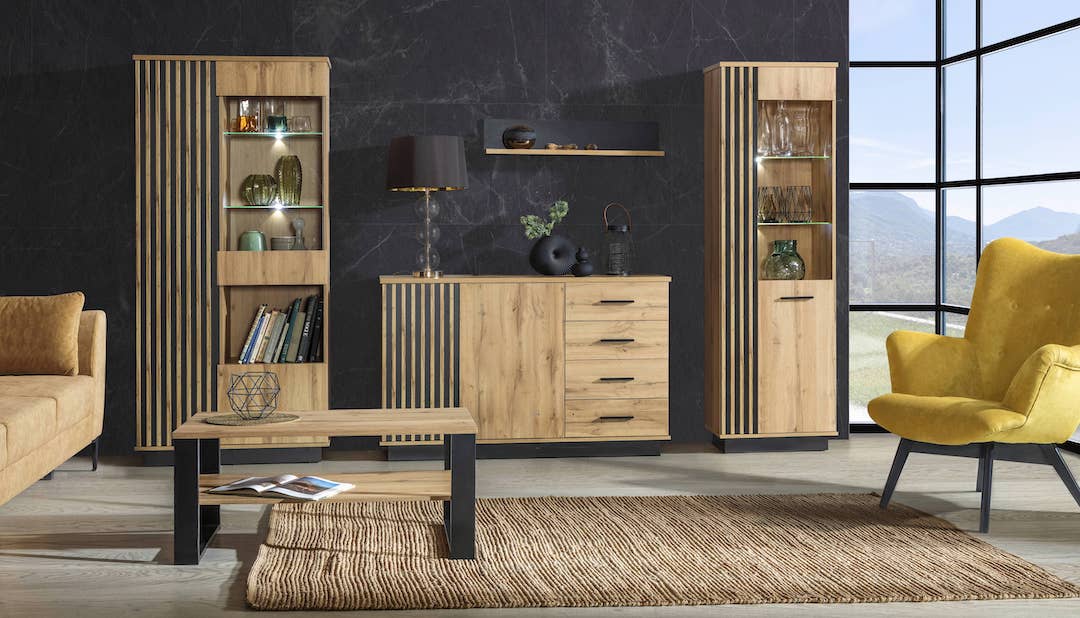 Lamelo LA2 Tall Display Cabinet 60cm