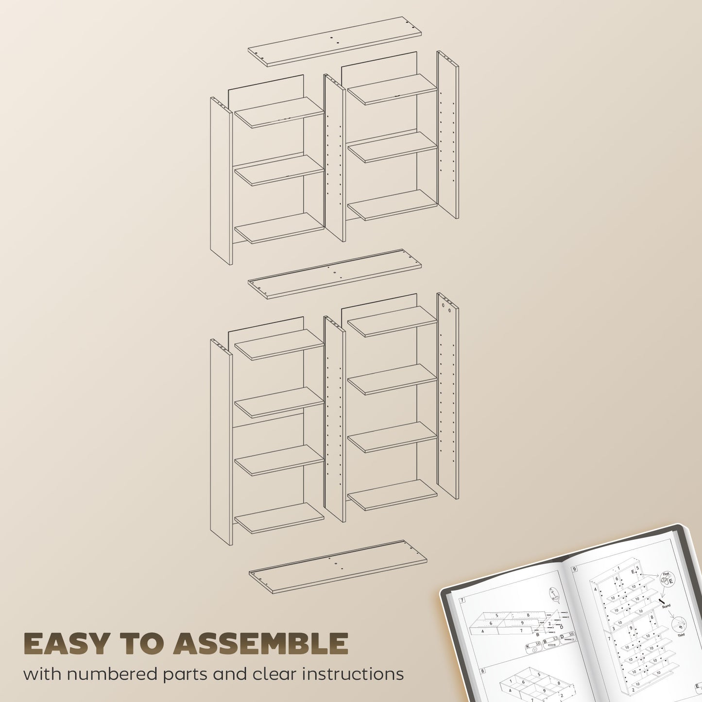 HOMCOM 640 CD Storage Tower - White