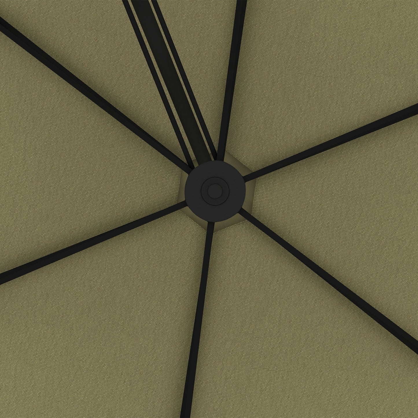 Outsunny 3(m) Solar LED Cantilever Parasol, Beige