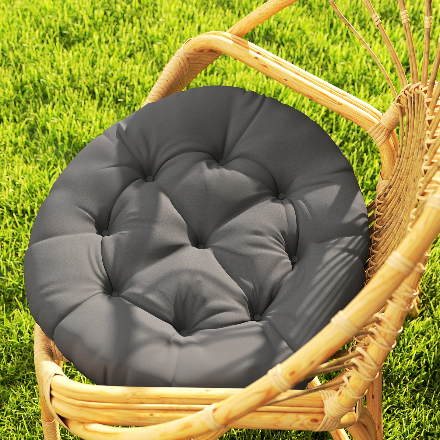 Outsunny Set of Two â60cm Outdoor Cushions - Dark Grey