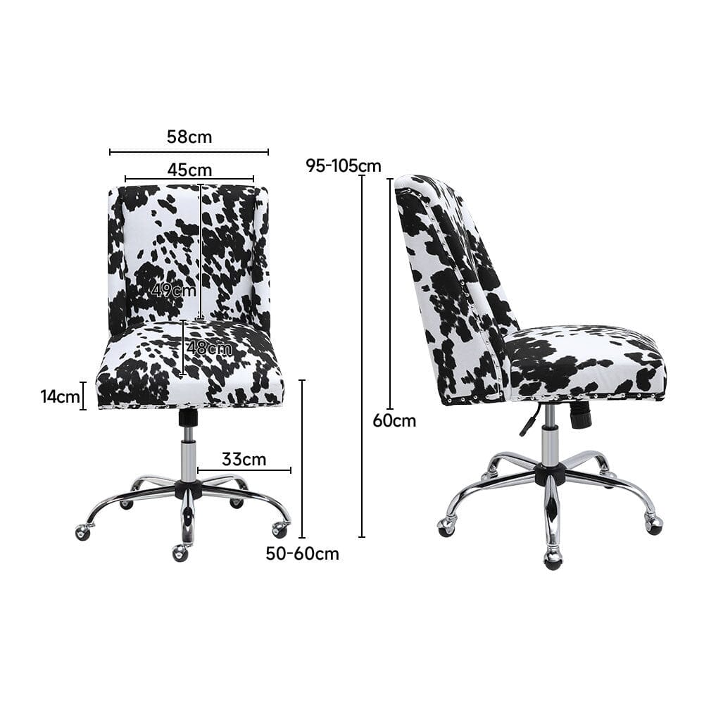 Milk Cow Print Swivel Office Chair