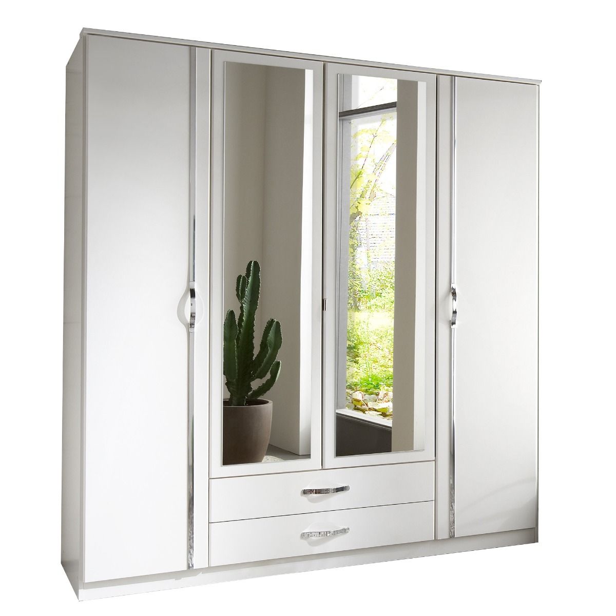 DAYTON 4 Door Wardrobe White 180cm