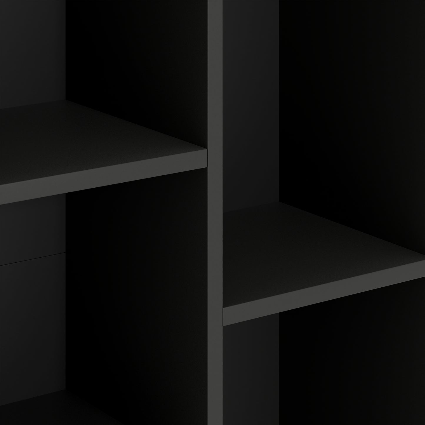 HOMCOM 2-Tier Bookshelf with 5 Compartments - Black