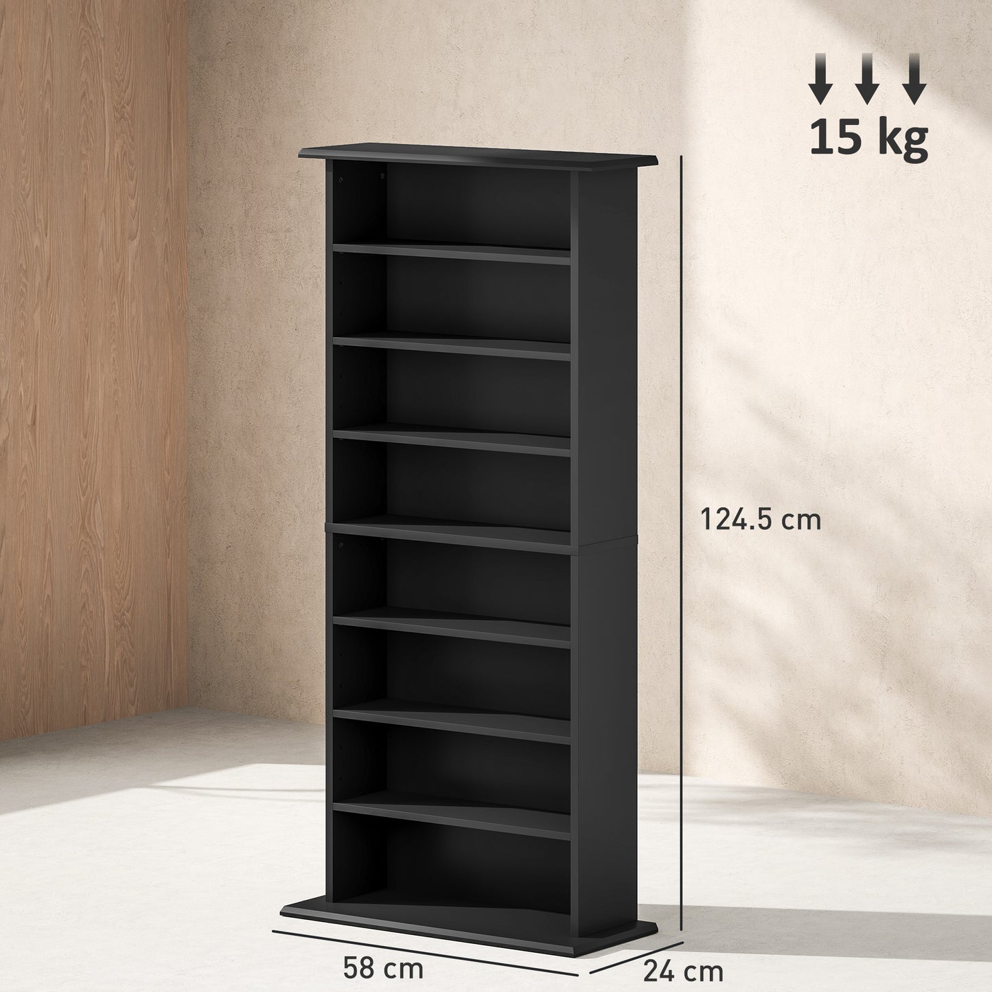 HOMCOM 360 CD Storage Unit - Black