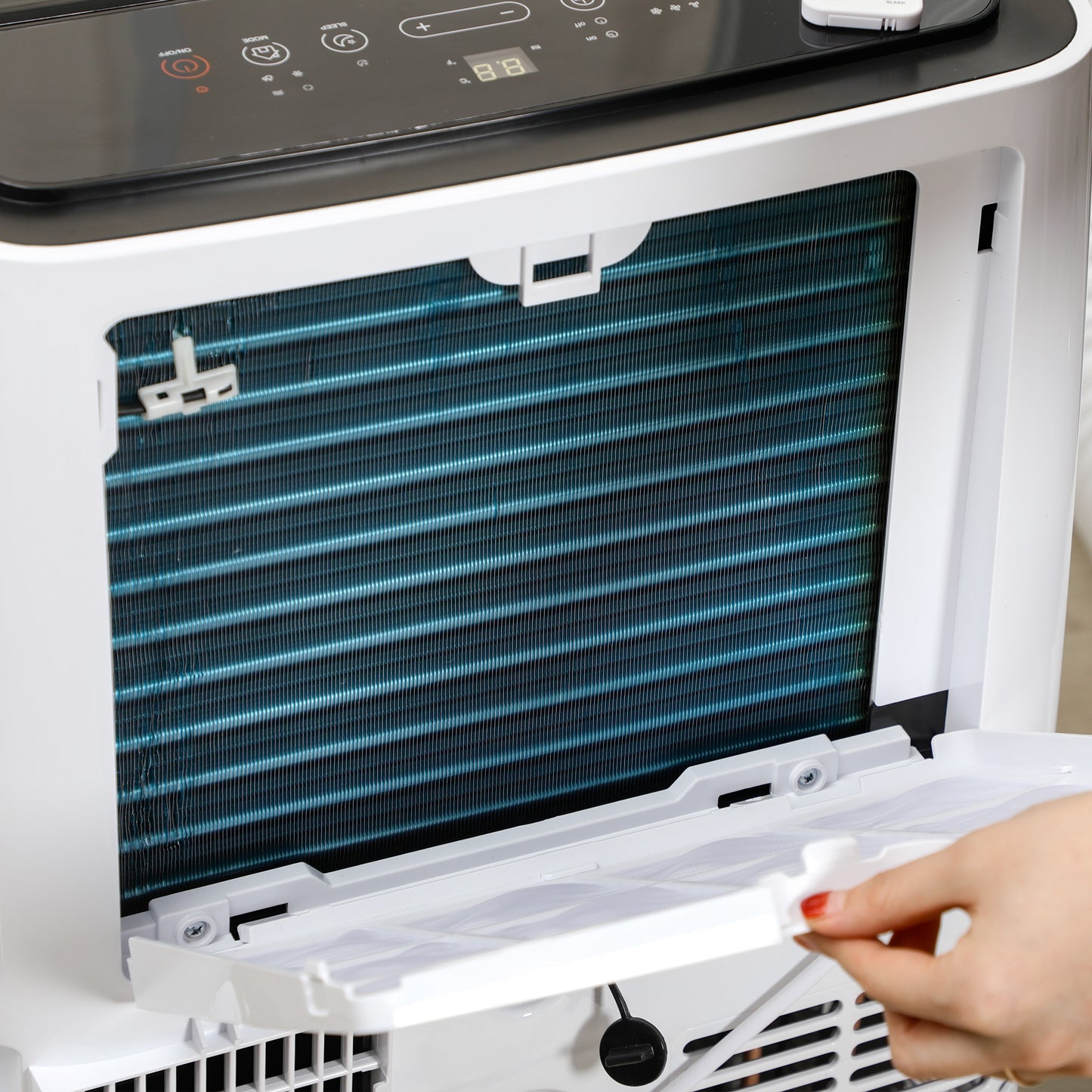 HOMCOM 14000 BTU Air Conditioning Unit, 3-in-1 Portable Air Conditioner, Dehumidifier, Fan with 3 Speeds, Sleep Mode, Remote, LED Display, 24H Timer, Window Venting Kit, Children Lock, 430 sq.ft