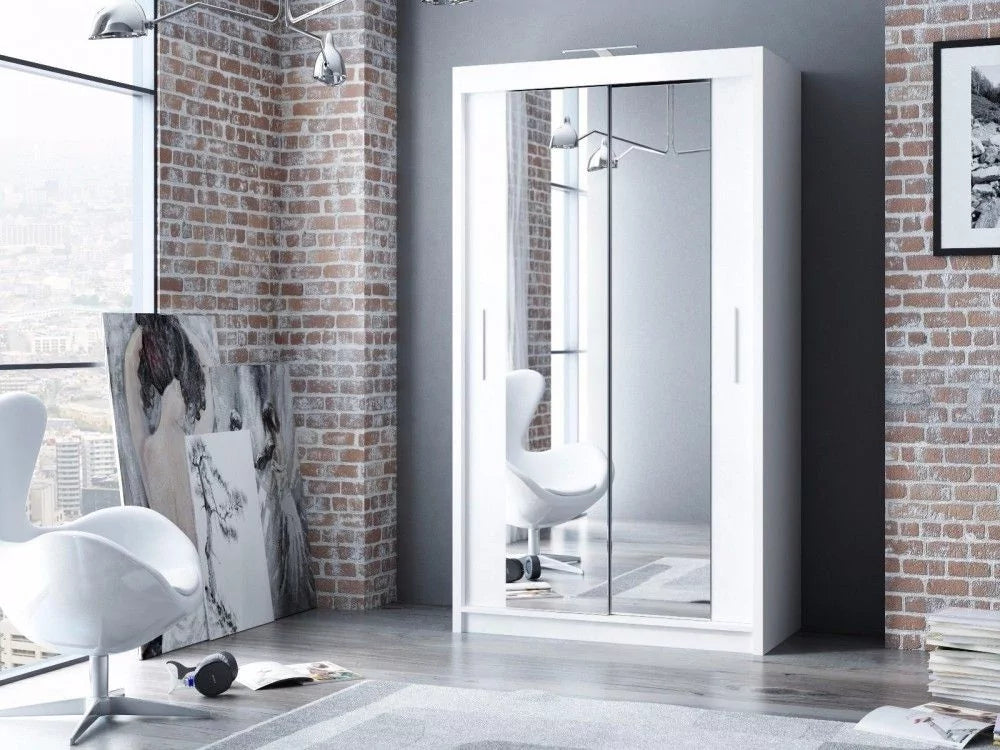Avant Sliding Wardrobe - 180cm and Other Sizes - White, Black, Grey