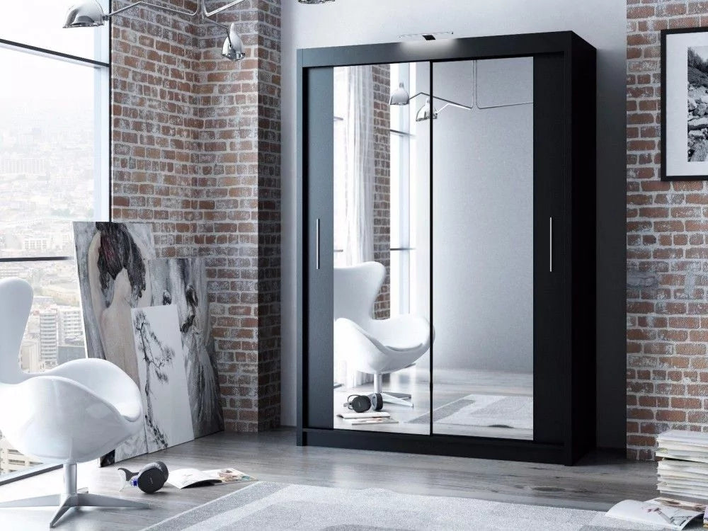 Avant Sliding Wardrobe - 180cm and Other Sizes - White, Black, Grey