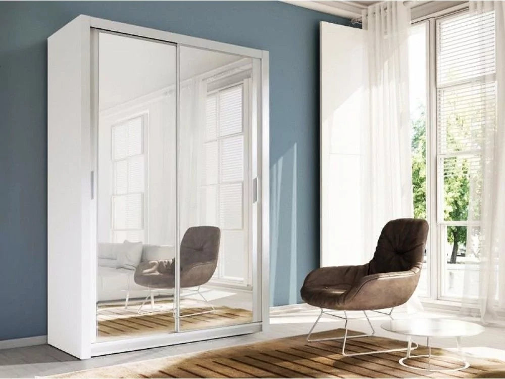 Avant Sliding Wardrobe - 150cm and Other Sizes - White, Black, Grey