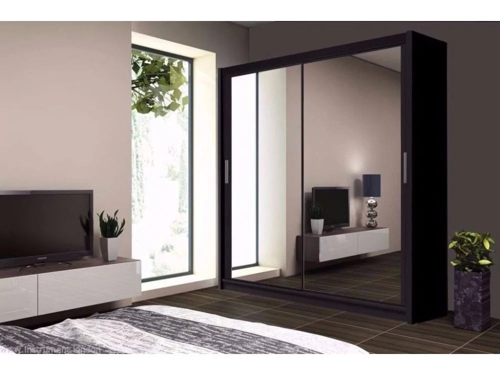 Avant Sliding Wardrobe - 150cm and Other Sizes - White, Black, Grey