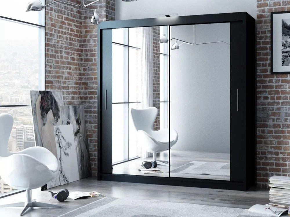 Avant Sliding Wardrobe - 180cm and Other Sizes - White, Black, Grey