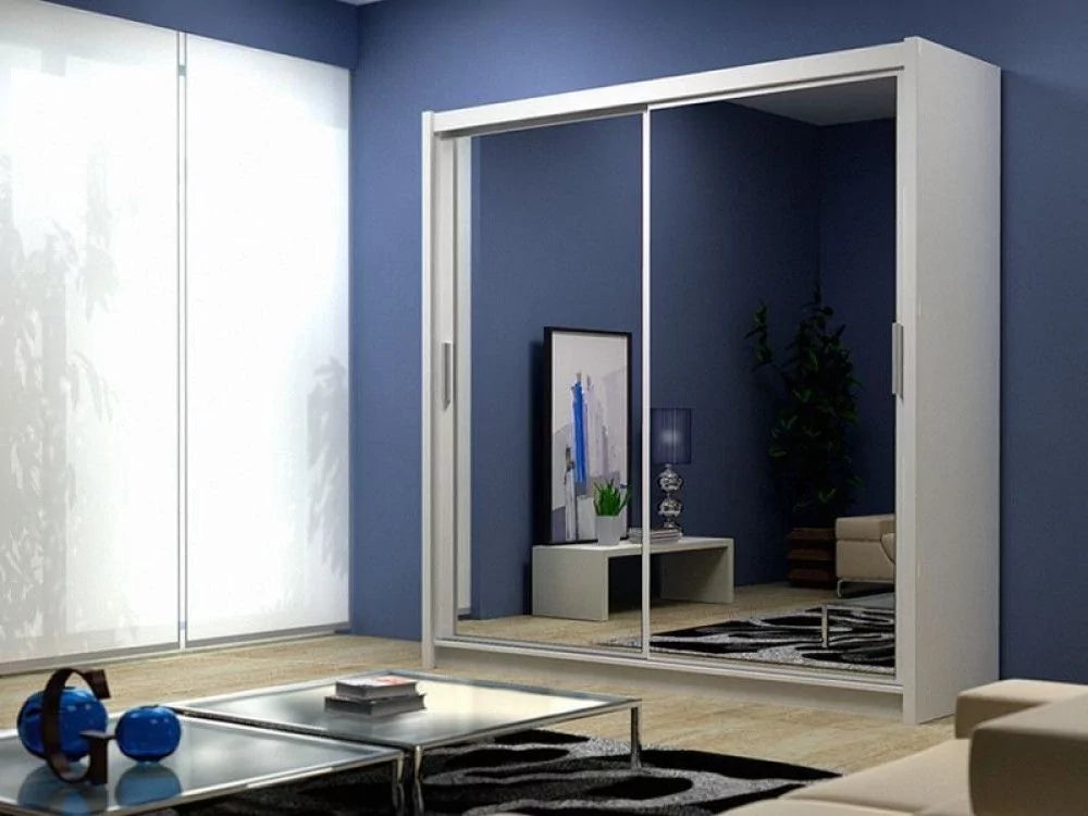 Avant Sliding Wardrobe - 150cm and Other Sizes - White, Black, Grey