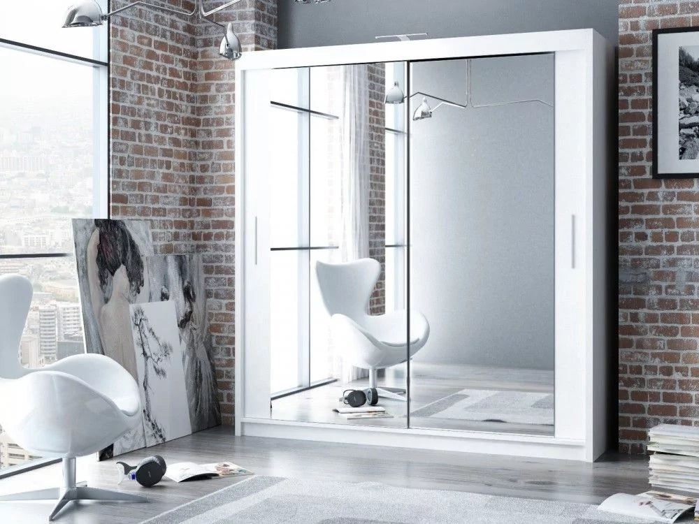 Avant Sliding Wardrobe - 150cm and Other Sizes - White, Black, Grey