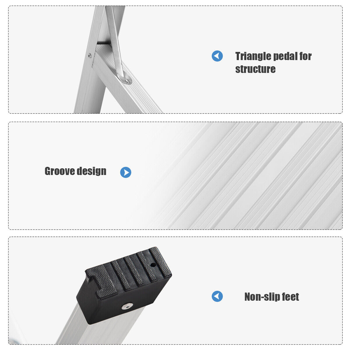 Aluminium Folding Hop Up Work Platform with Safety Locks and Pads