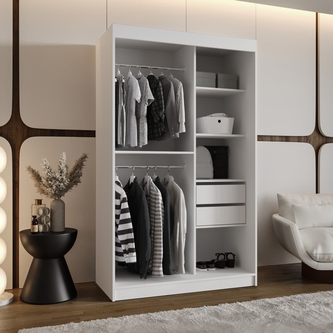 Moka Sliding Door Wardrobe 120cm