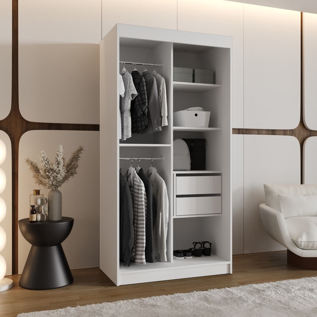 Ultra Sliding Door Wardrobe 100cm