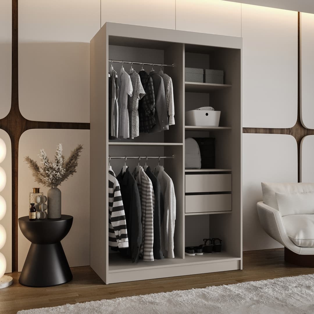 Moka Sliding Door Wardrobe 120cm