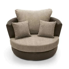 Samson Corded Fabric Swivel Chair