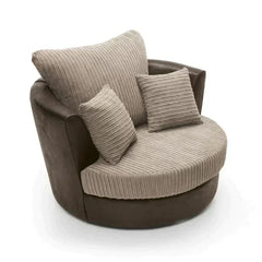 Samson Corded Fabric Swivel Chair