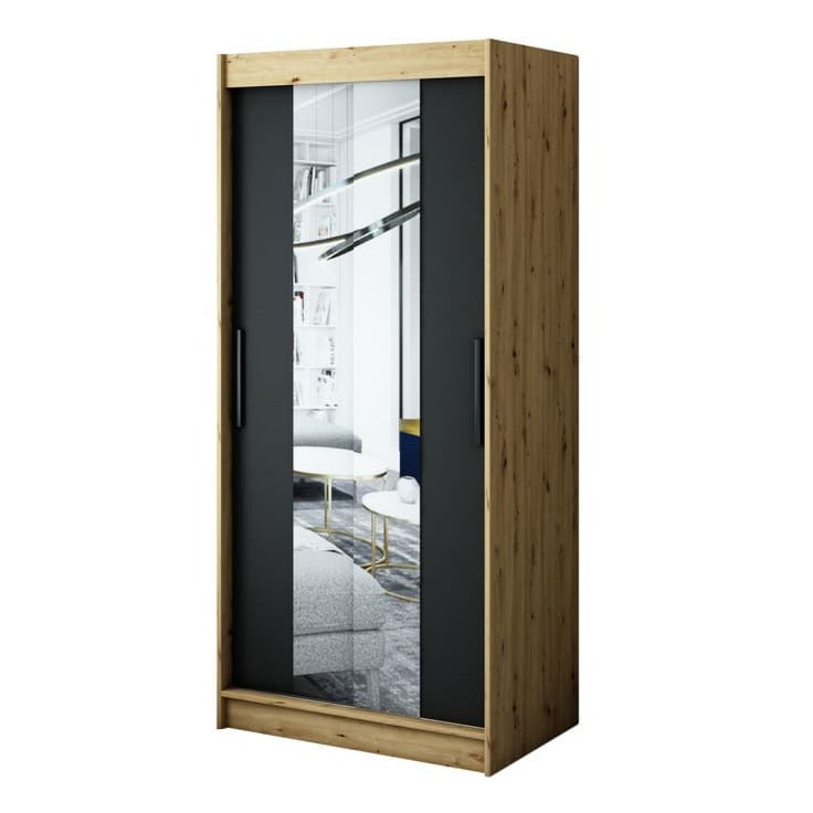 Leto T1 Sliding Door Wardrobe 100cm