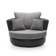 Samson Corded Fabric Swivel Chair