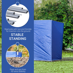 Outsunny Camping Windbreak, Foldable Portable Wind Blocker w/ Carry Bag and Steel Poles, Beach Sun Screen Shelter Privacy Wall, 620cm x 150cm