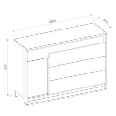 Quant QA-08 Sideboard Cabinet 130cm