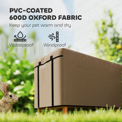 PawHut Waterproof Rabbit Hutch Cover for X-D2-0047 and Similar Model Rabbit Hutch, 43 x 52 x 37 cm, Brown