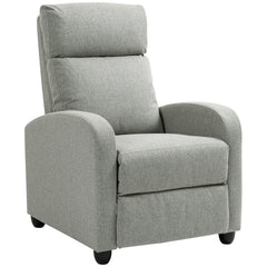 HOMCOM 135√Ç¬∞ Push Back Recliner Armchair, with Footrest - Grey