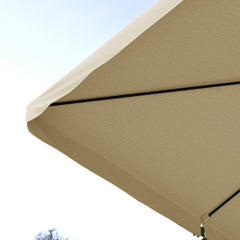 Outsunny 3m Cantilever Parasol, with Four-Position Canopy - Khaki