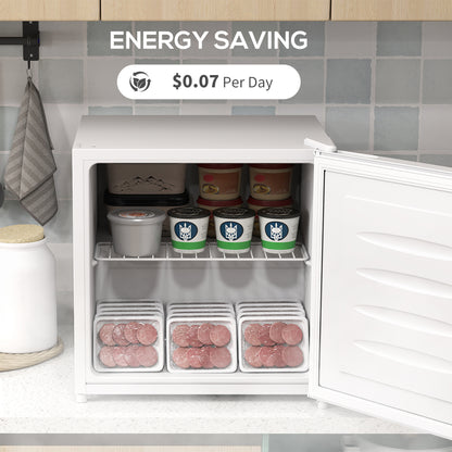HOMCOM 35L Mini Freezer, -24√¢‚Äû∆í to -14√¢‚Äû∆í Temperature - White