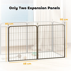 PawHut 2 Piece Dog Pen Expansion Pack for 80cm High Animal Pen with 3 Connecting Stakes