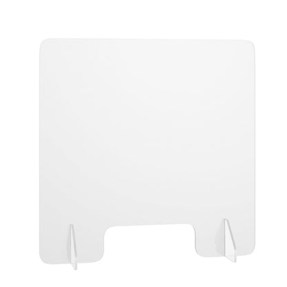 Sneeze Guard Shield Freestanding with Transaction Window