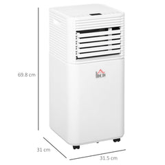 HOMCOM 9000 BTU Portable Air Conditioner for Cooling Dehumidifier Fan, Air Conditioning Unit for Room up to 18m√Ç¬≤, with Remote, 24H Timer, Window Mount Kit, R290, A Energy Efficiency