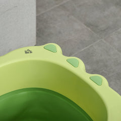 HOMCOM Foldable Baby Bathtub, with Stool - Green