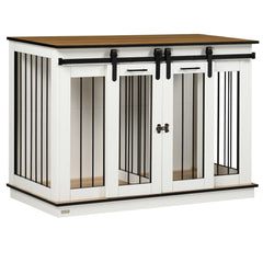 PawHut Dog Crate Furniture for Large Dogs, Double Dog Cage for Small Dogs