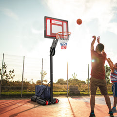 1.55-3.1M Height Adjustable Basketball Hoop with Wheels