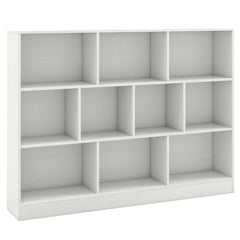 10-Cube Bookshelf with 2 Anti-Tipping Kits for Living Room Kid’s Room-White