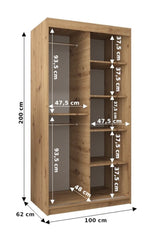 Morocco Sliding Door Wardrobe 100cm