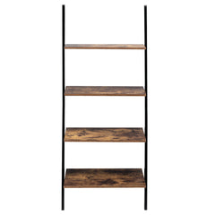 4 Tier Rustic Leaning Wall Display Unit