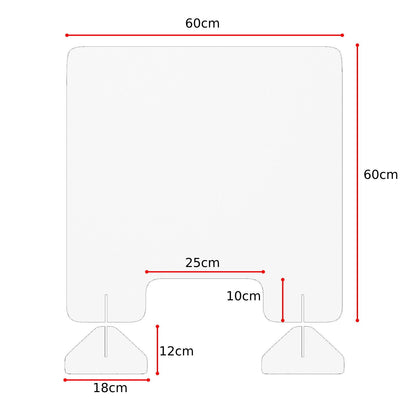 Sneeze Guard Shield Freestanding with Transaction Window