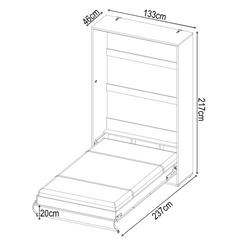 CP-02 Vertical Wall Bed Concept 120cm