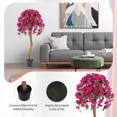 130cm Artificial Azalea Tree with 576 Flowers and 288 Leaves